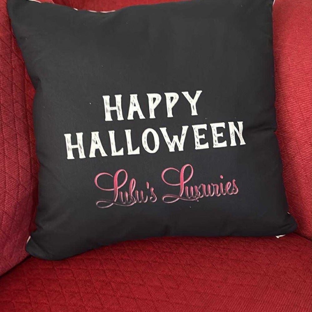 New Pink Halloween Pillow - Picture 2 of 4
